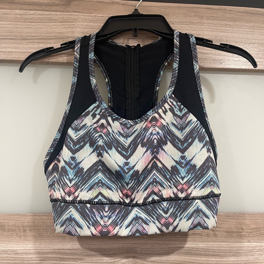 Multicolor Chevron Sports Bra